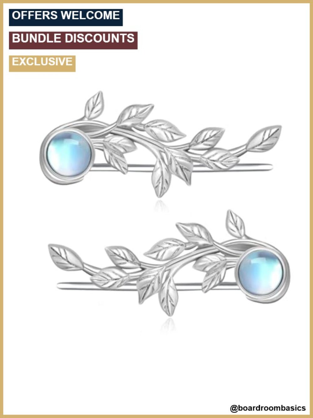 925 Sterling Silver Ear Climber Earrings Moonstone Leaf Crawler
